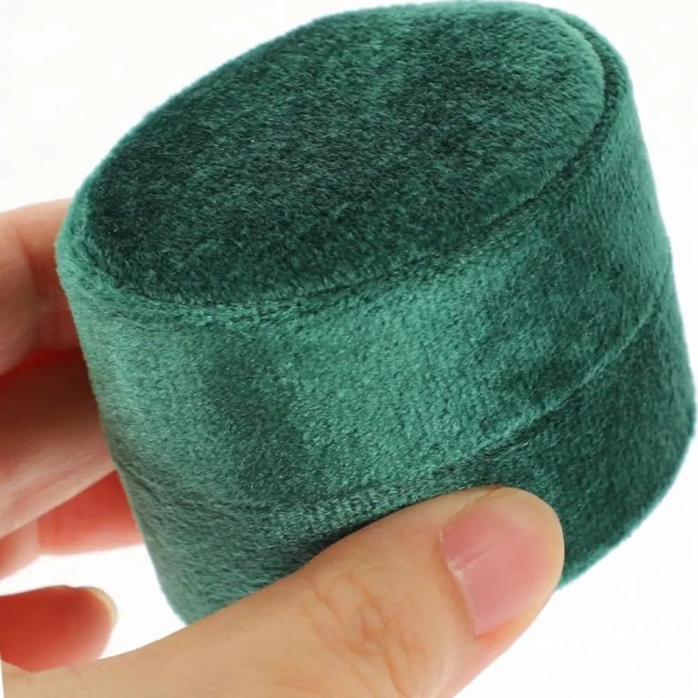 Velvet Ring Box 2 & 3 Slots Oval Vintage Jewelry Gift Box Velvet Ring Box PLUSH