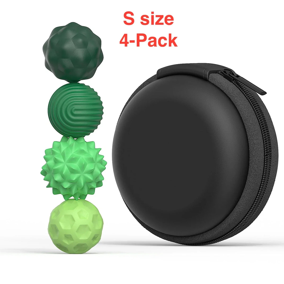 Silicone Magnetic Sensory Fidget Balls for Kids & Adults Sensory Fidget Toy PLUSH S 4-pack Green