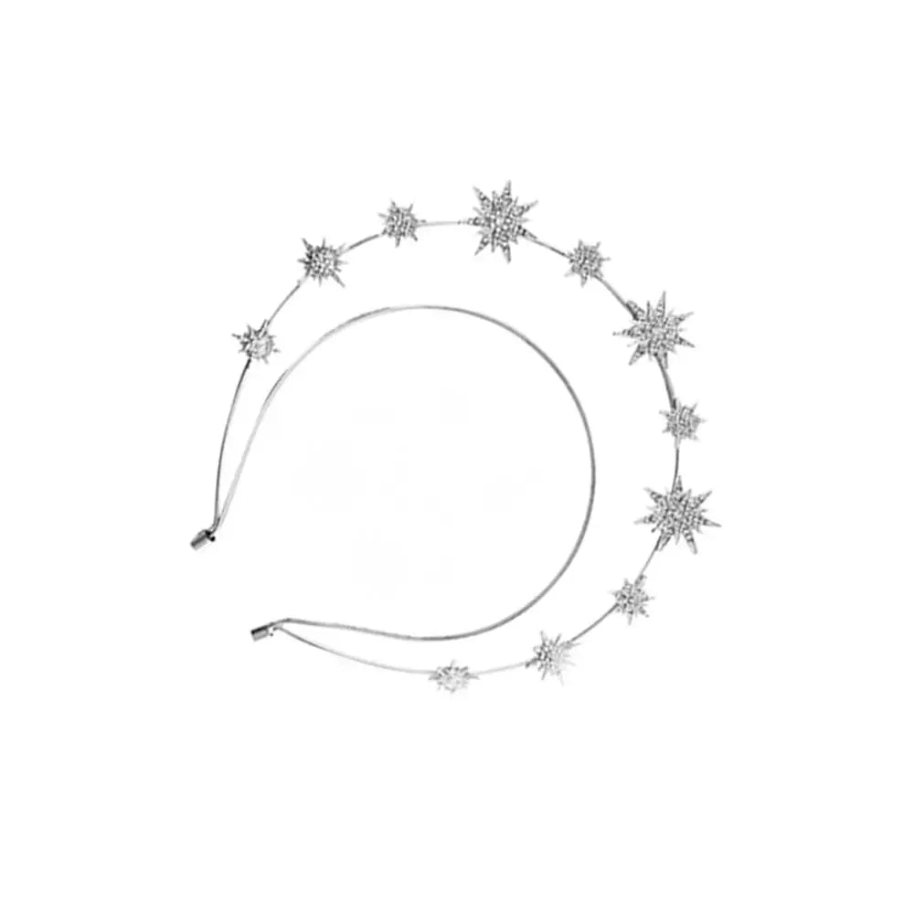 Double Layer Rhinestone Star Headband – Crystal Baroque Tiara Crystal Hair Headband PLUSH