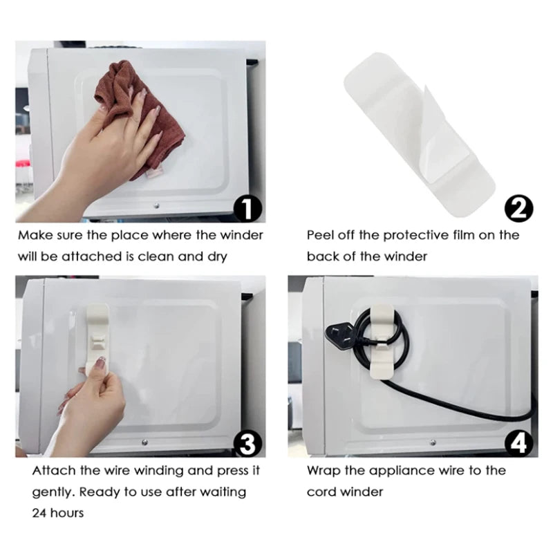 Kitchen Appliance Cord Wrapper & Cable Organizer Clips Cable Cord Organizer PLUSH