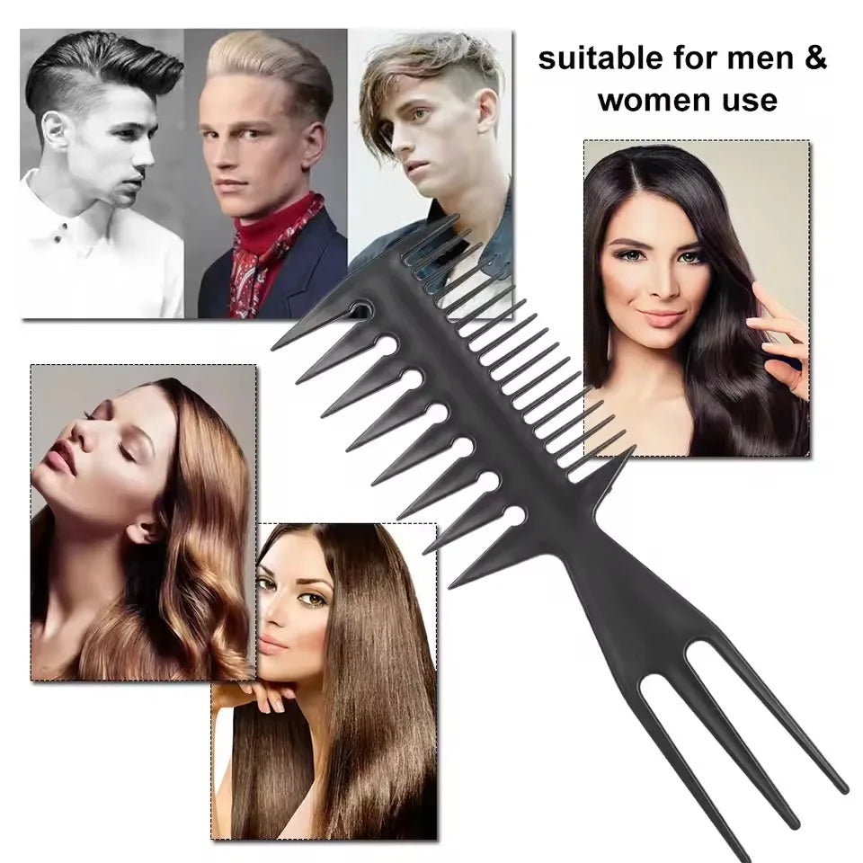 3-in-1 Fishbone Comb – Men's Pompadour & Texturizing Comb Hair Styling Comb PLUSH