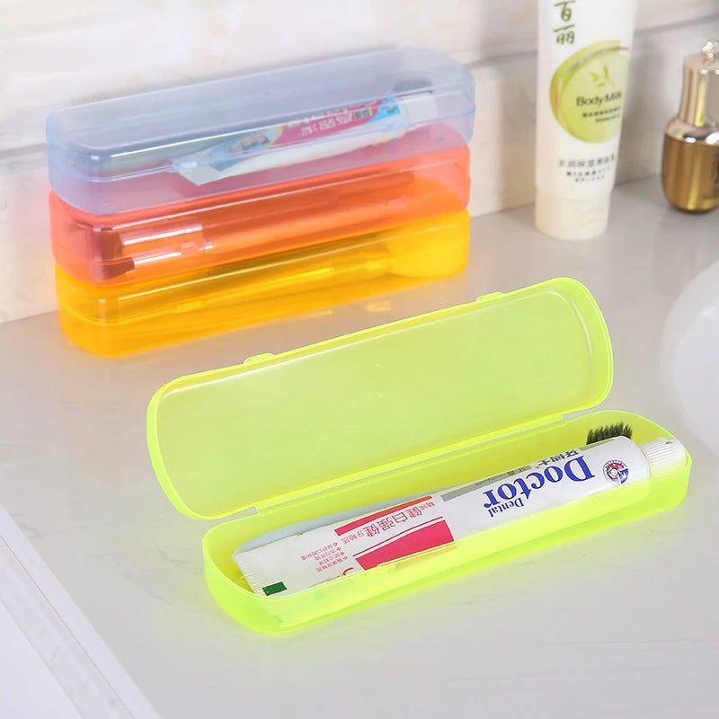 Portable Travel Toothbrush & Toothpaste Storage Box | Candy Color Toothbrush Travel Case PLUSH
