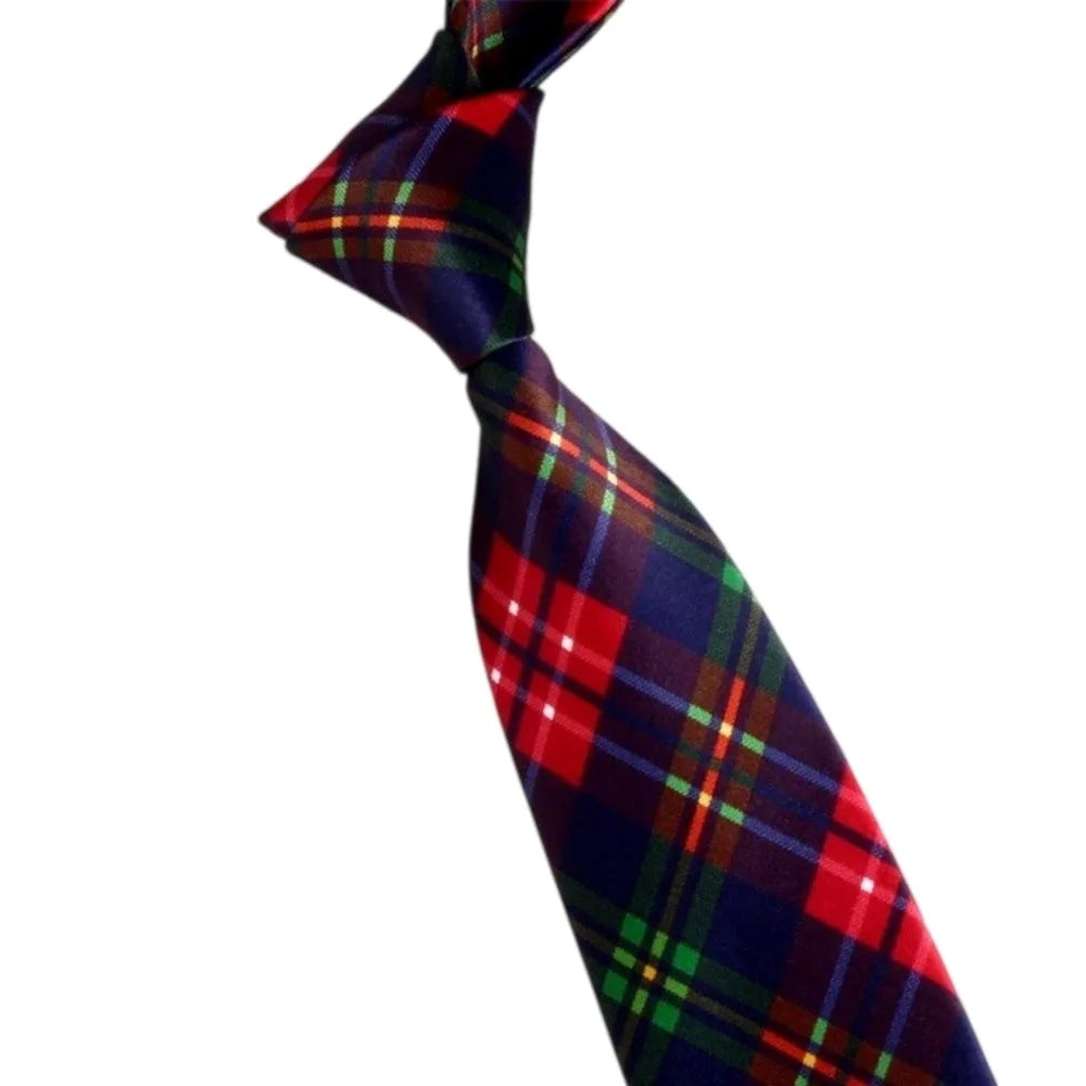Men's Adjustable Christmas Necktie – Santa & Reindeer Tie Holiday Necktie PLUSH Style 7