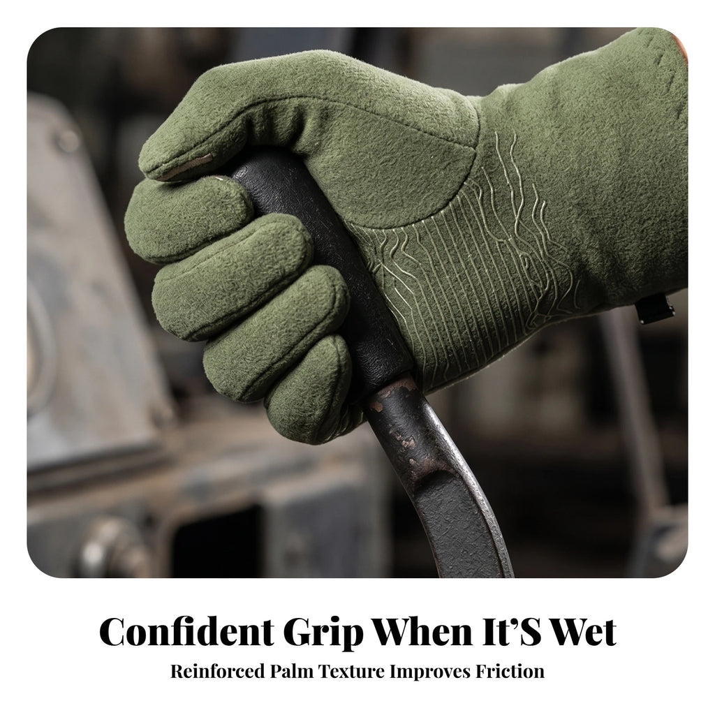Touchscreen Winter Gloves with Grip – Lightweight & Warm Winter Knit Gloves PLUSH