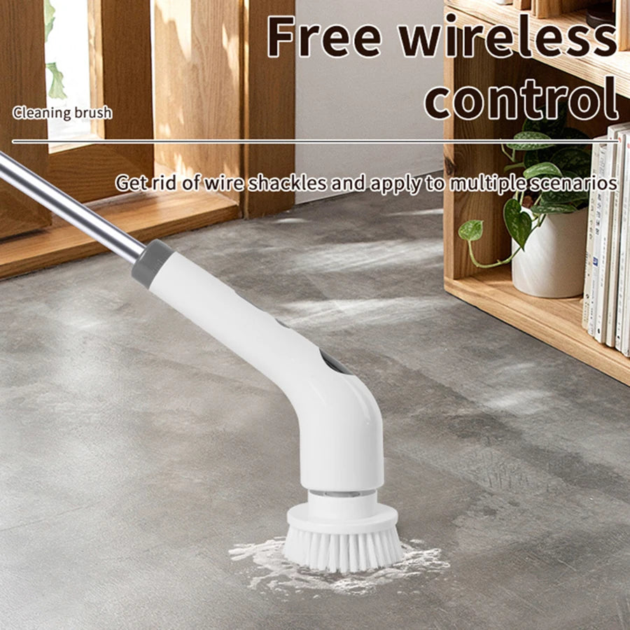 Electric Rotating Cleaning Brush – Wireless Tile & Bathtub Scrubber Electric Cleaning Brush PLUSH