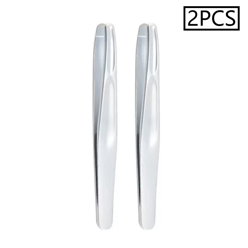 Ouriner Round Tip Tweezers – Eyebrow & Facial Hair Removal Eyebrow Tweezers PLUSH Silvery 2 pcs