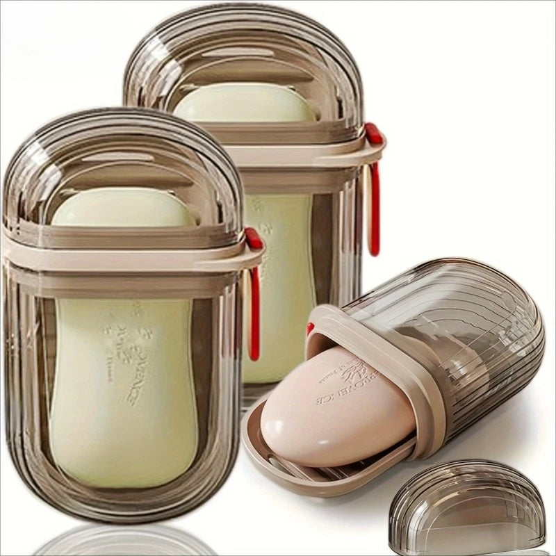 Portable Leak-Proof Travel Soap Box with Lid & Drain Hole Travel Soap Box PLUSH