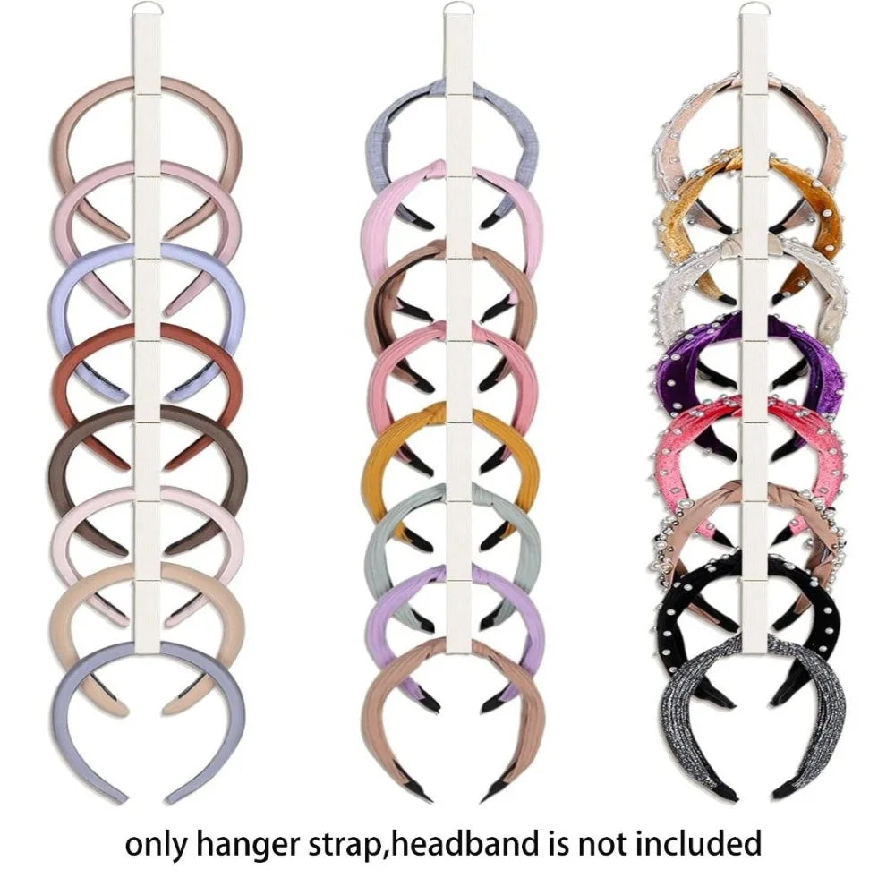 Wall-Mounted Headband Organizer – 8-Slot Holder, 3-Pack Headband Storage Holder PLUSH Beige