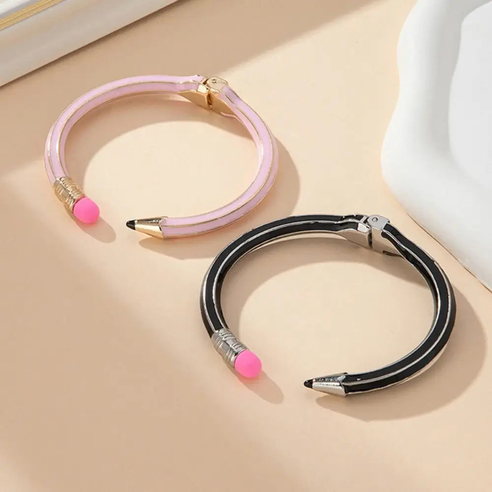 Pencil Shaped Colorful Cuff Bangle Bracelet | Fun Gift Novelty Bangle Bracelet PLUSH