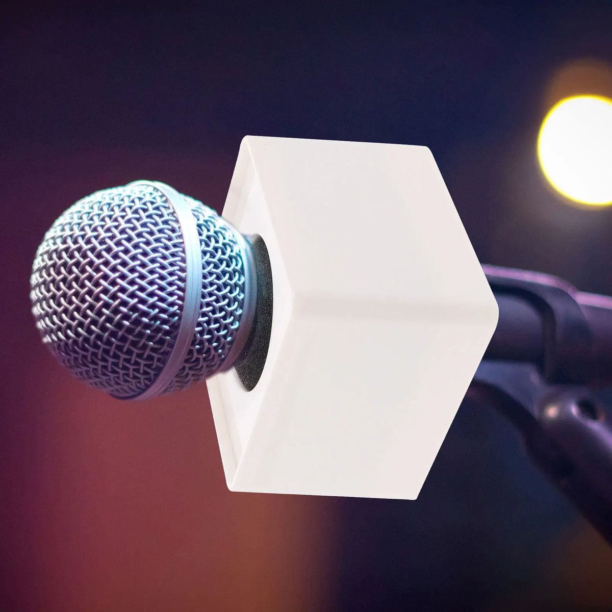 Microphone Flag Cube 6-Pack – Interview Mic Logo Stand | Foxnovo Mic Flag Cube PLUSH