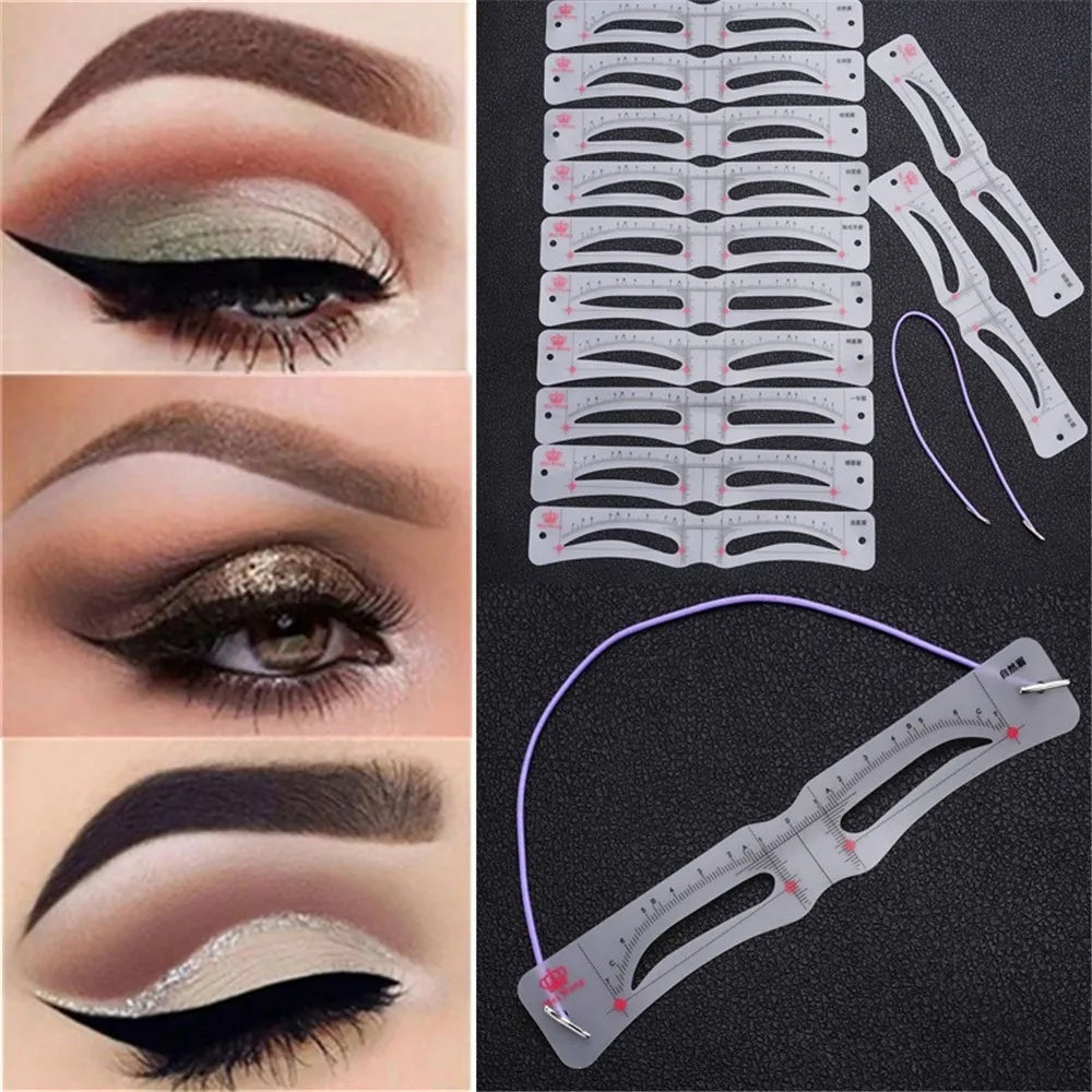 Reusable Eyebrow Stencil Kit – 12 Brow Shaping Templates Eyebrow Stencil Kit PLUSH