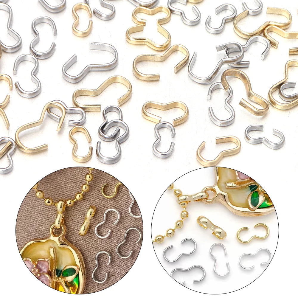 50pcs Stainless Steel Pinch Clip Bail Clasps – DIY Jewelry Jewelry Findings PLUSH