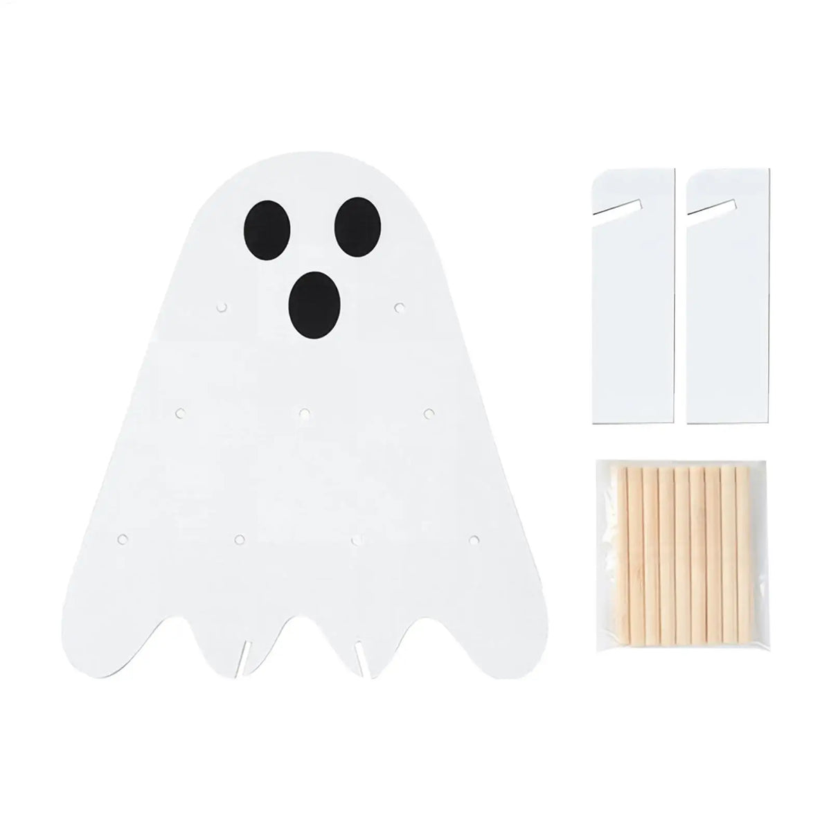 Halloween Ghost Bamboo Donut Board Stand – 9-Slot Dessert Display Dessert Display Stand PLUSH