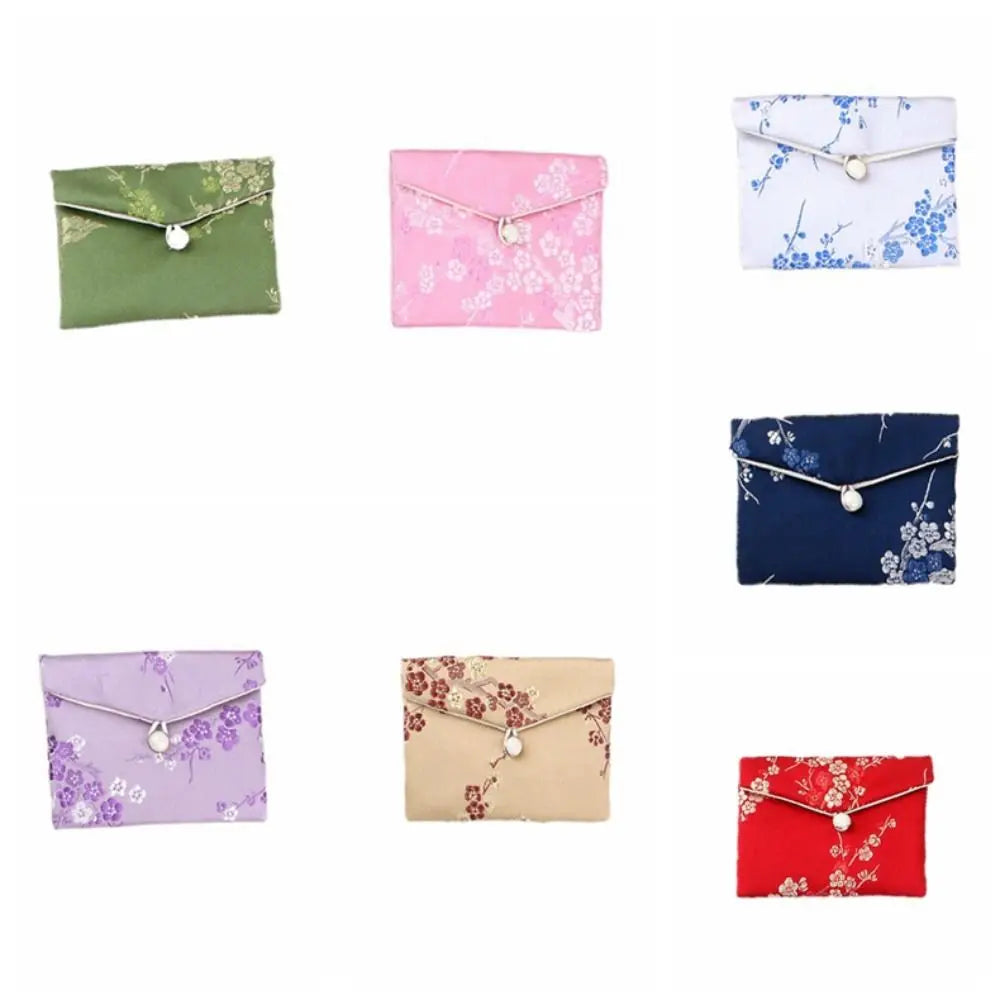 Satin Jewelry Storage Bag with Embroidered Buckle – 3 Sizes Jewelry Storage Bag PLUSH