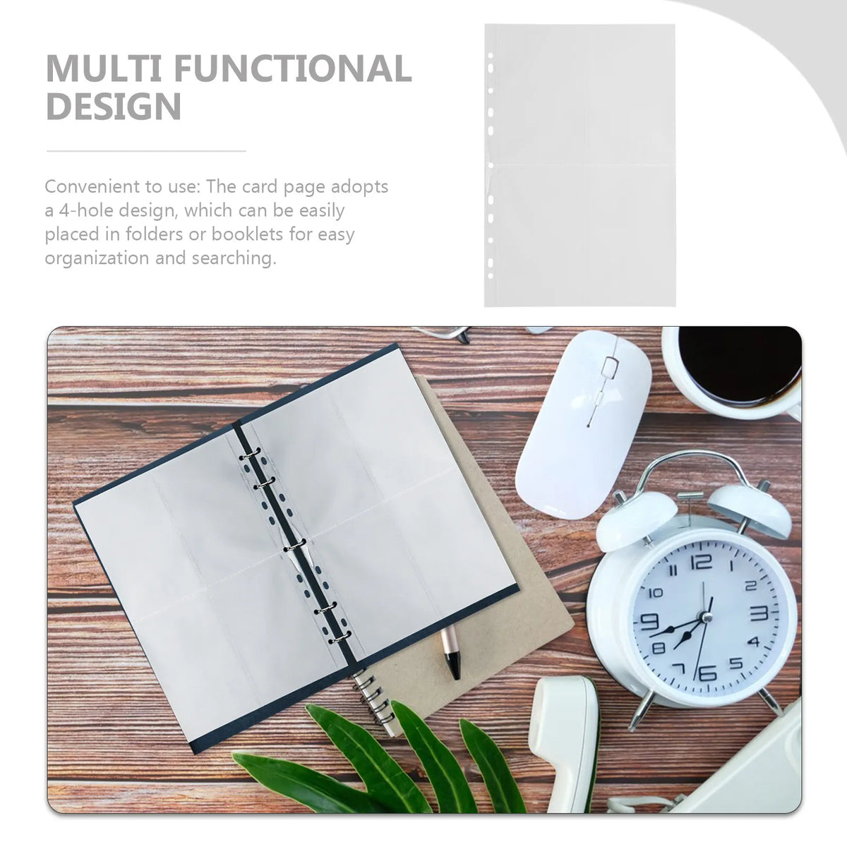 A4 Photo Album Refill Pages 40Pcs – 4-Pocket Clear Protector Sheets Photo Album Refill Pages PLUSH