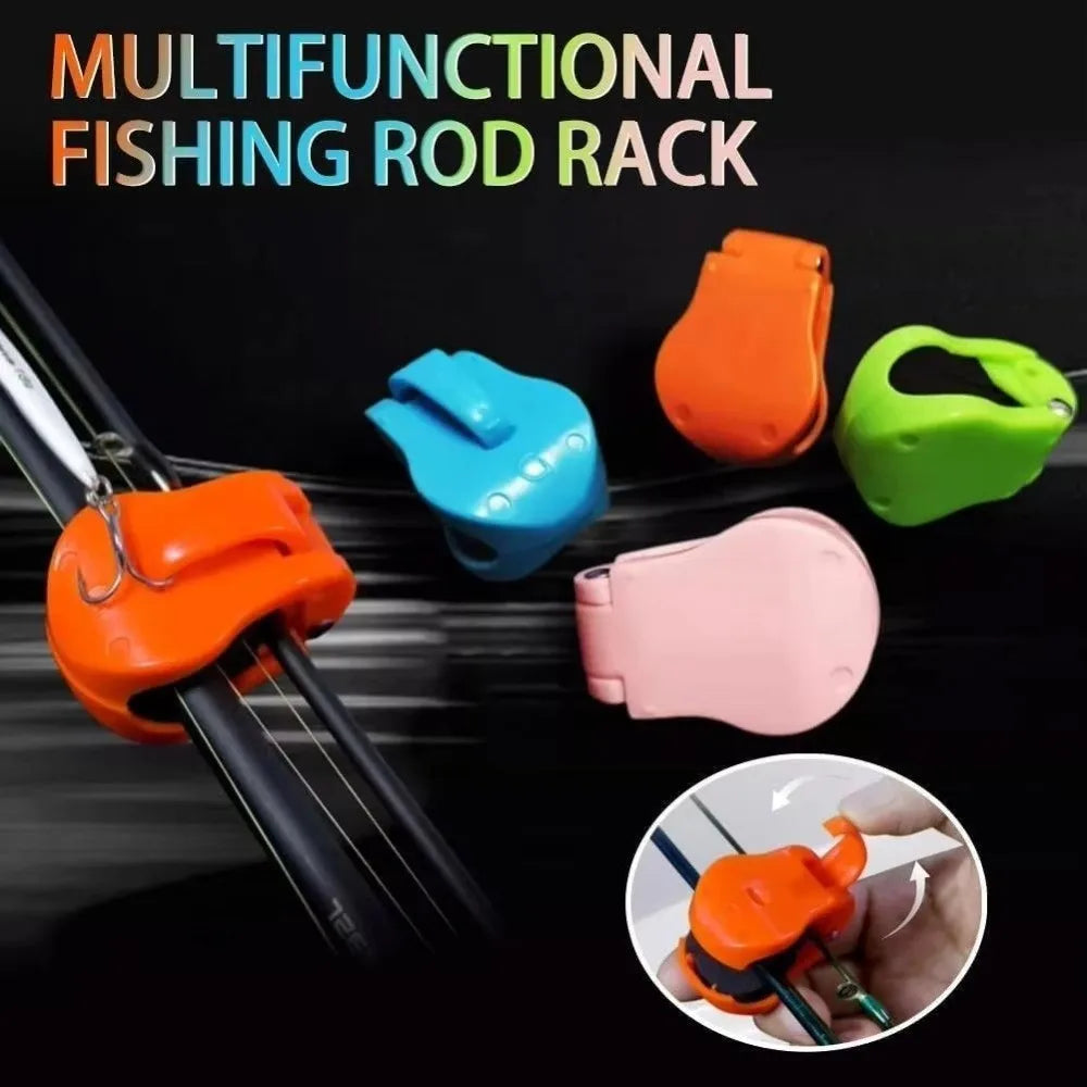 5pcs Anti-Slip Fishing Rod Holder Clips – Quick-Attach Grip Fishing Rod Clip PLUSH