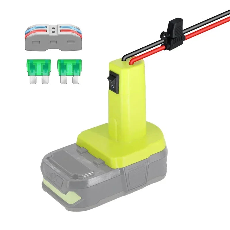Ryobi 18V Battery Adapter Fuse Switch – DIY Power Wheels RC Battery Adapter PLUSH