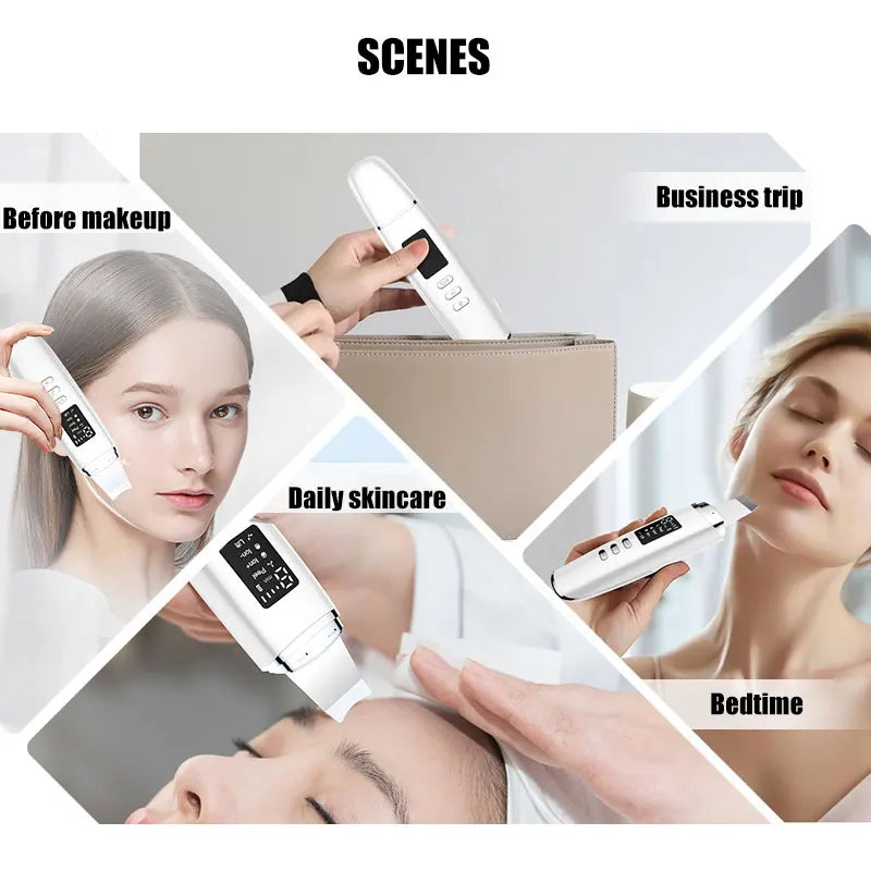 Ultrasonic Skin Scrubber Spatula – Facial Lifting & Deep Cleansing Facial Cleansing Device PLUSH