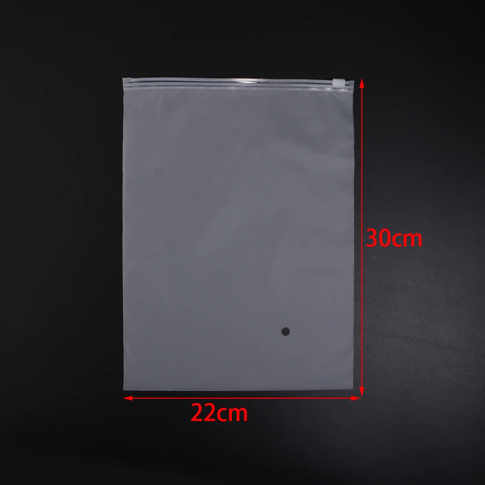 Matte Frosted Ziplock Bags – Jewelry & Craft Storage Pouches Ziplock Storage Bags PLUSH 22X30cm 10pcs