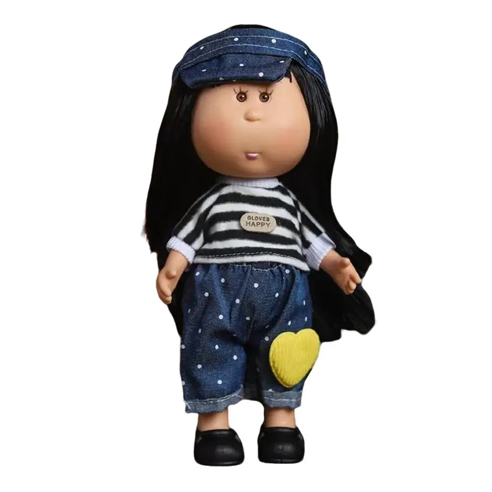 24cm Spanish Vinyl Doll Baby Clothes Set with Shoes & Accessories Doll Clothing Set PLUSH I
