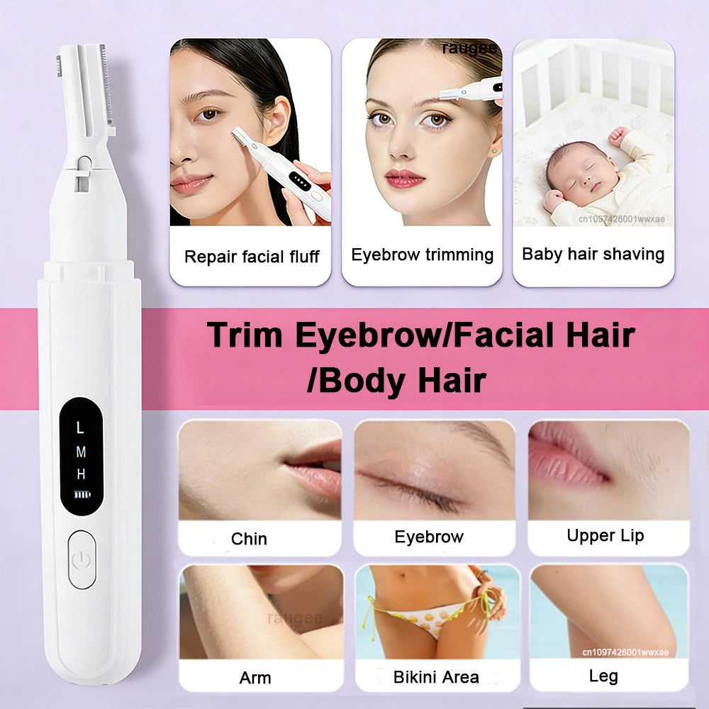 PEICON Electric Eyebrow Trimmer & Facial Hair Remover Electric Eyebrow Trimmer PLUSH