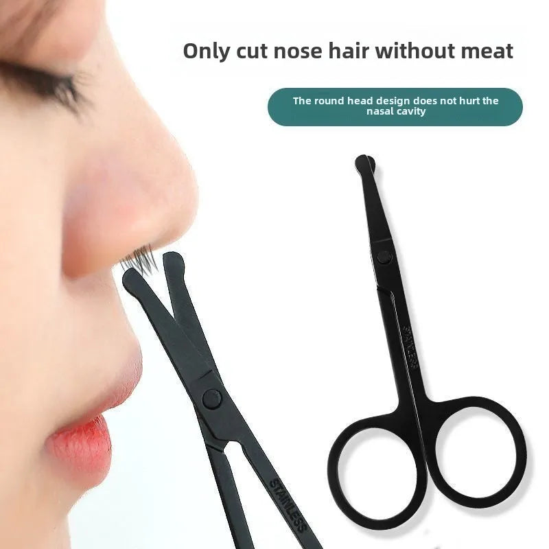 Round Tip Nose Hair Scissors – Stainless Steel, Unisex Nose Hair Scissors PLUSH