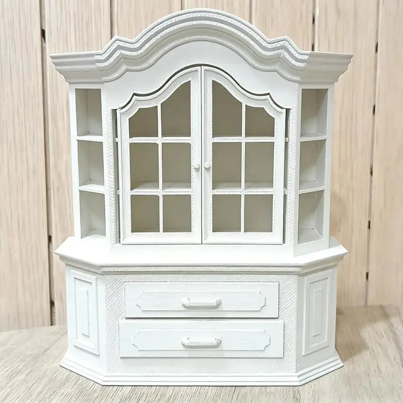 Miniature Plastic Bookcase 1:12 Scale Dollhouse Furniture Dollhouse Furniture PLUSH White