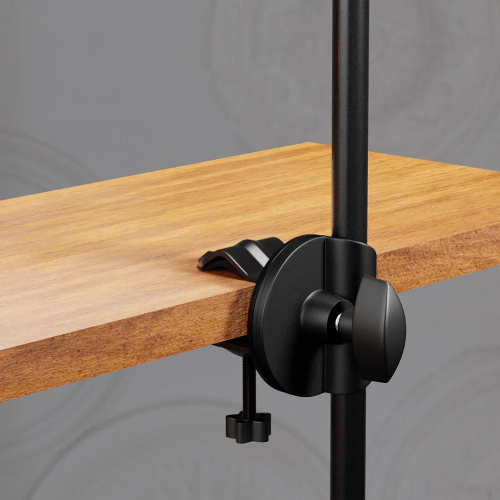 Heavy Duty Metal Mic Clamp 360° Adjustable Desk Boom Arm Mount Microphone Stand Clamp PLUSH