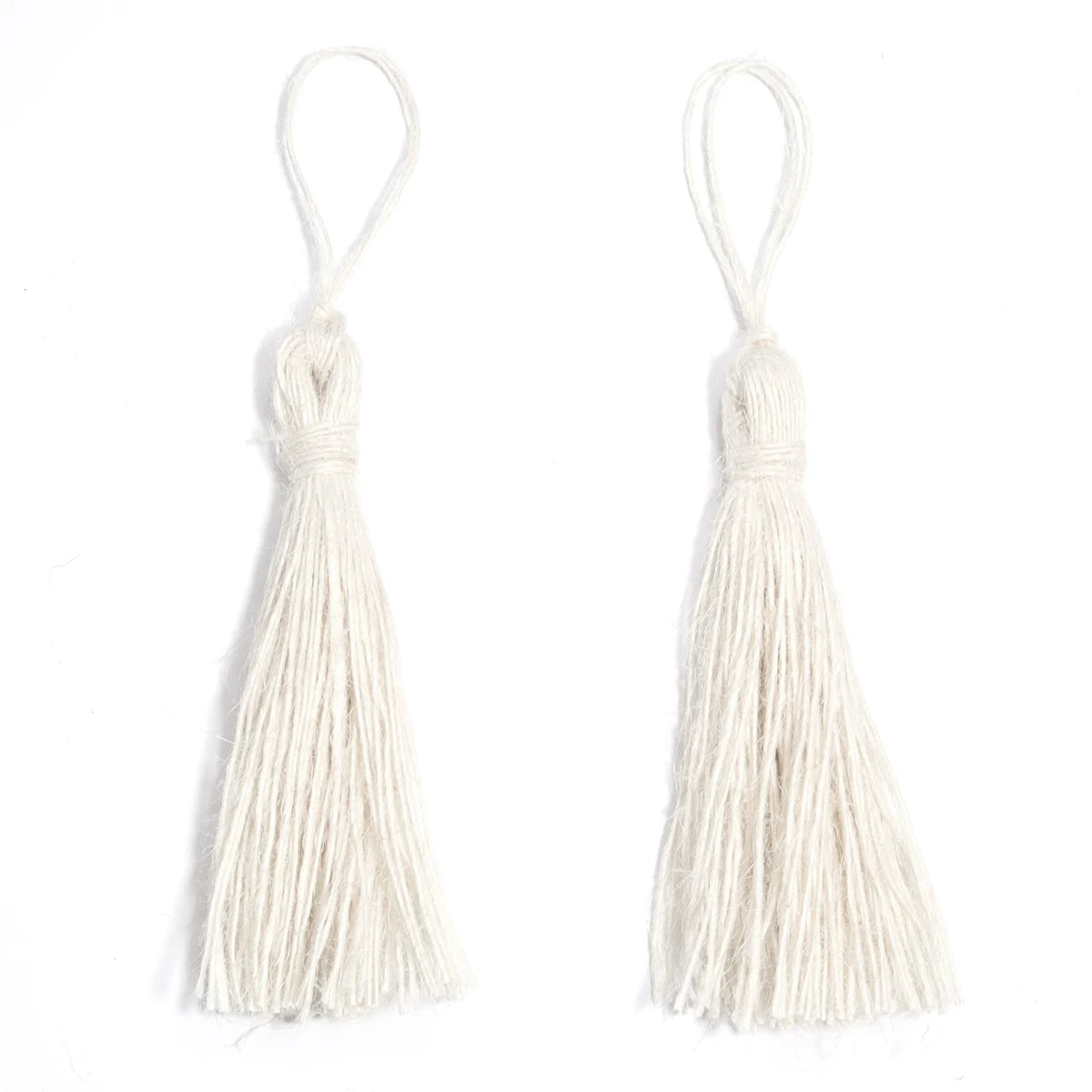5pcs Woven Jute Tassel Pendants – DIY Jewelry & Craft Charms Tassel Pendant Charms PLUSH WH 16cmx1 strand