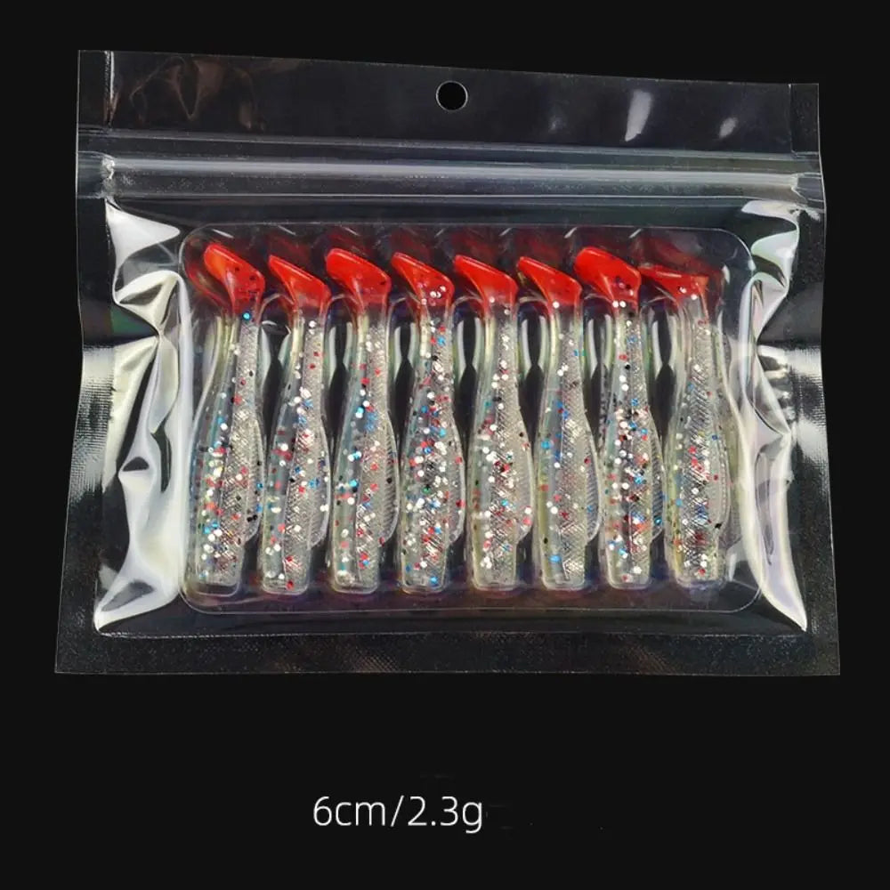 T-Tail Soft Silicone Swim Lures 6cm/8.5cm – Multicolor Bait Set Soft Fishing Lures PLUSH 6cm-style 5