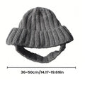 Red Knitted Dog Beanie Hat with Ear Holes | Festive Winter Pet Hat Pet Winter Hat PLUSH Gray