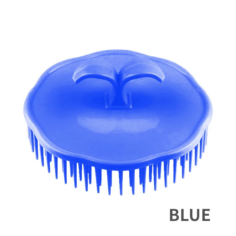 Silicone Scalp Massage Comb & Shampoo Brush – 1 Pc Scalp Massage Brush PLUSH Blue
