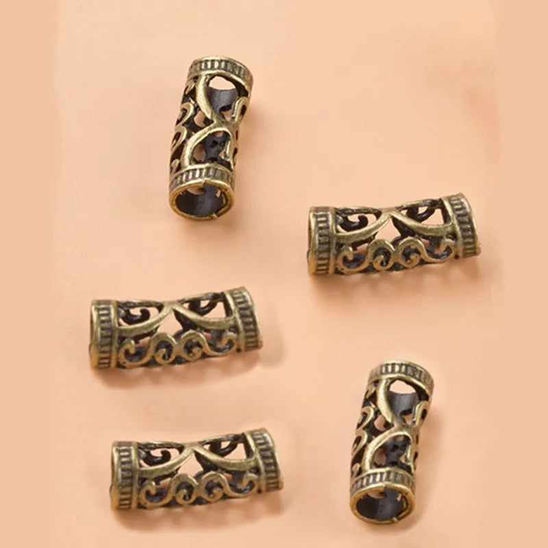 5pcs Viking Dreadlock Beads – Large Hole Braid Hair Accessories