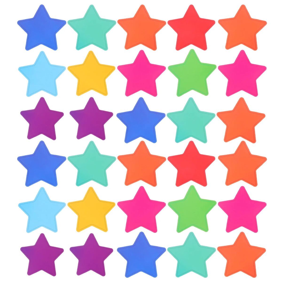 108pcs Colorful Star Cutouts – Bulletin Board & Party Décor Paper Star Cutouts PLUSH