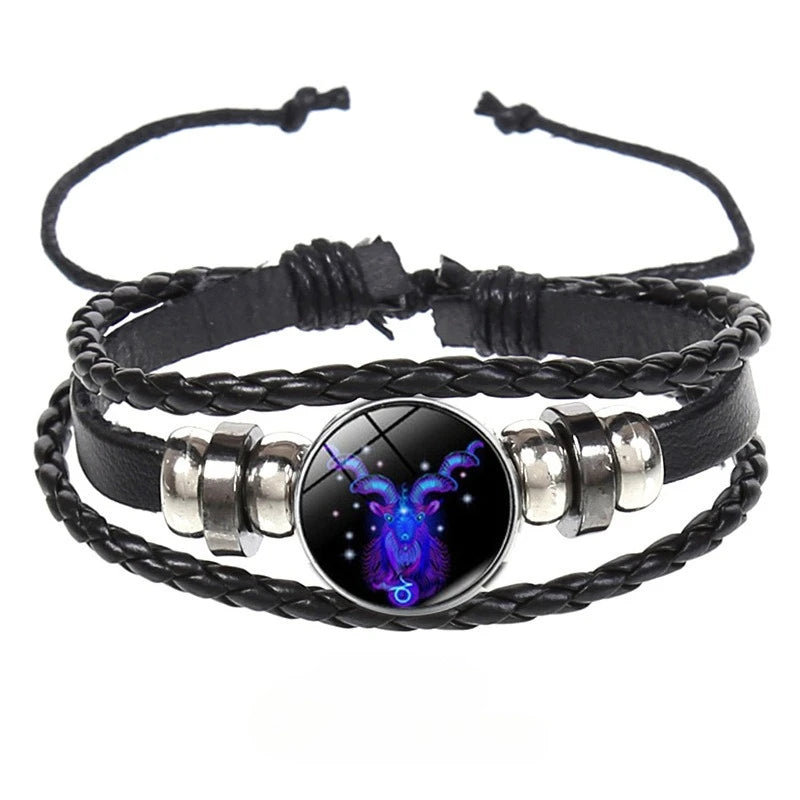 Glow in the Dark Zodiac Constellation Bracelet | Braided Rope Charm Bracelet PLUSH Scorpio Luminous 18-26CM