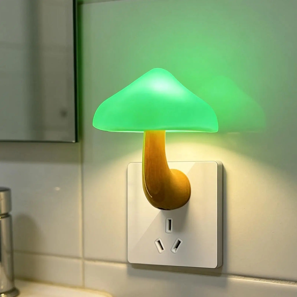 LED Mushroom Night Light – Auto Dusk-to-Dawn Sensor Plug-In LED Night Light PLUSH
