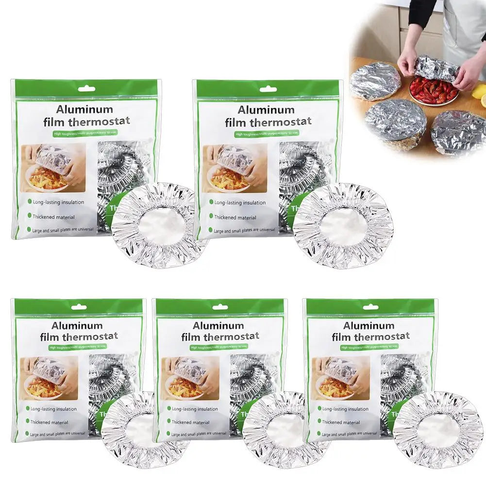 Reusable Aluminum Foil Food Covers | Heat Retention & Dustproof Food Cover Mat PLUSH 5pcs