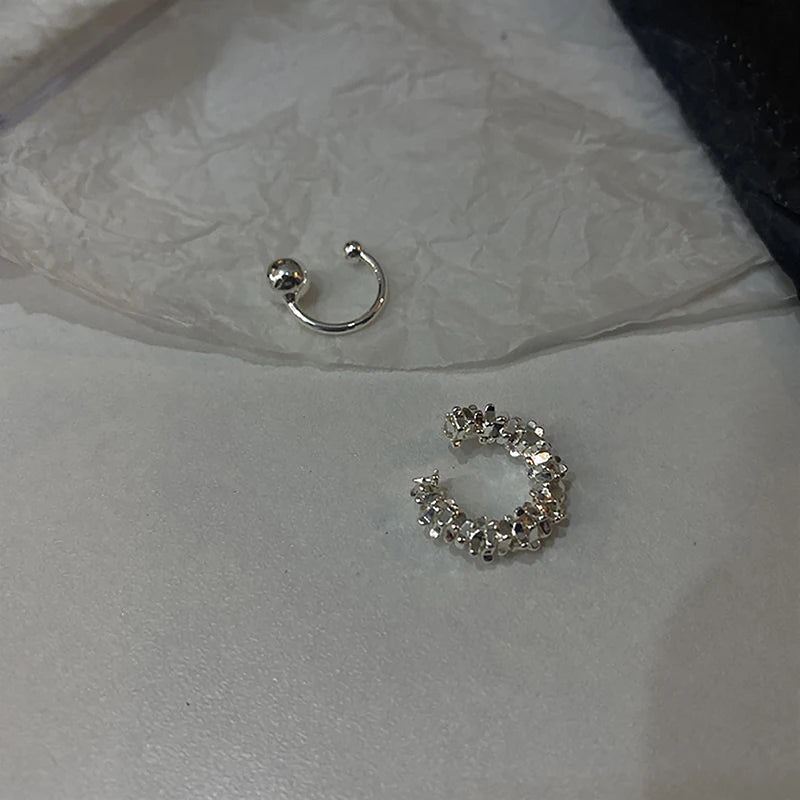 Non-Piercing Ear Cuff Clip-On Cartilage Earrings – 2pcs Set Clip-On Earrings PLUSH