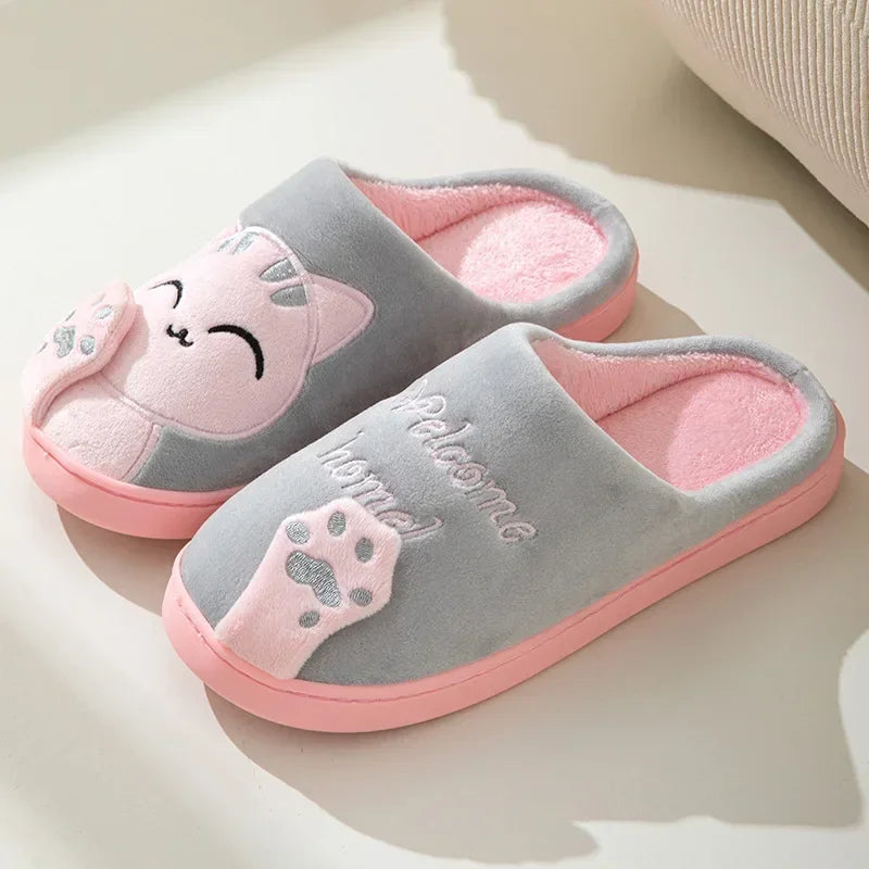 Unisex Winter Cotton Slippers – Thick Soft Sole Non-Slip Slides Indoor Slippers PLUSH