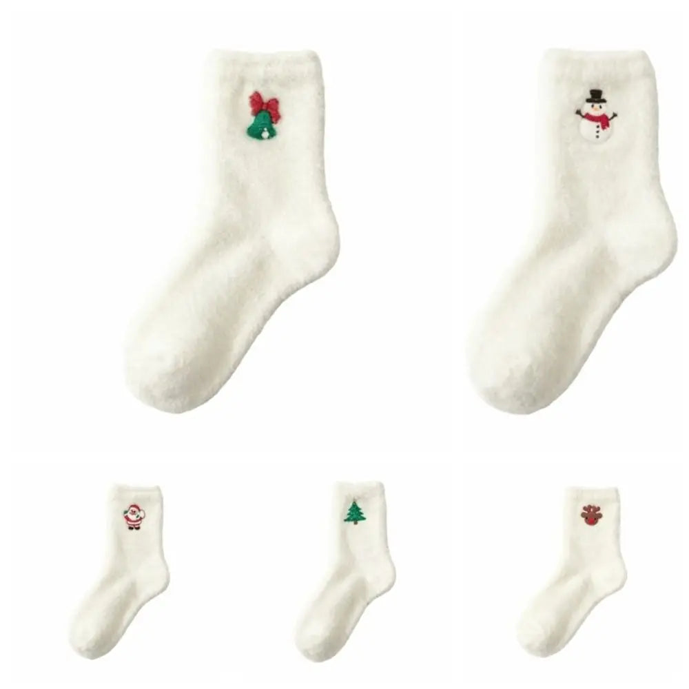 Furry Christmas Plush Socks – Warm Women's Holiday Tube Socks Holiday Plush Socks PLUSH