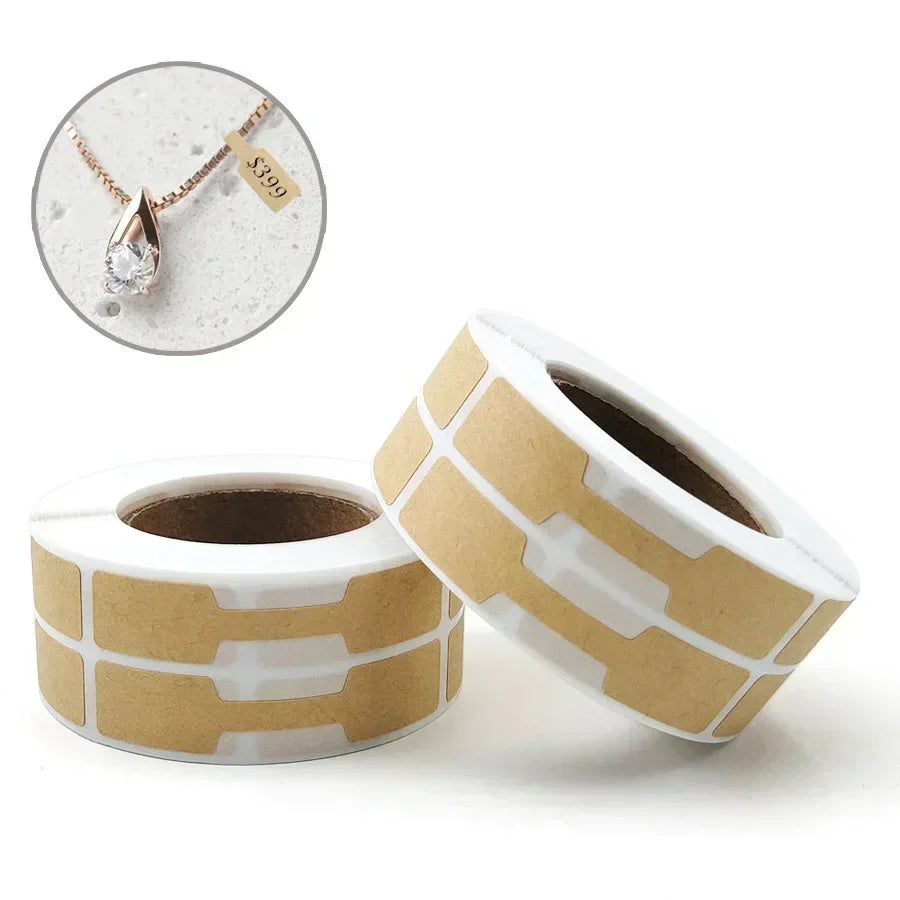 500pcs Self-Adhesive Jewelry Price Tags Roll | Rectangle Labels Jewelry Price Tags PLUSH