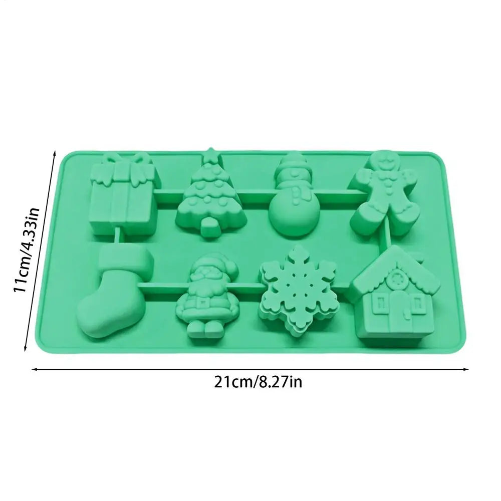 Silicone Gingerbread Man Mold – Christmas Chocolate & Candy Silicone Baking Mold PLUSH Green