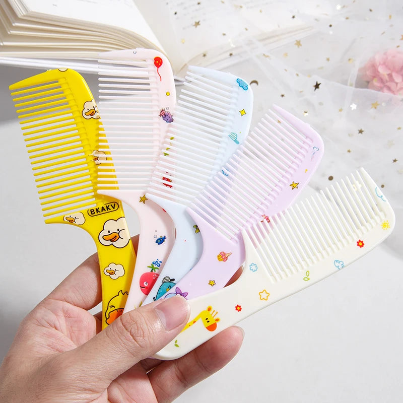 2-Piece Unicorn Detangling & Rat Tail Comb Set for Girls Hair Comb Set PLUSH