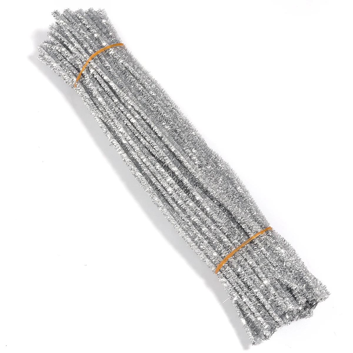 100pcs Chenille Pipe Cleaners – DIY Crafts & Jewelry Making Craft Wire Supplies PLUSH gold gray 30cm