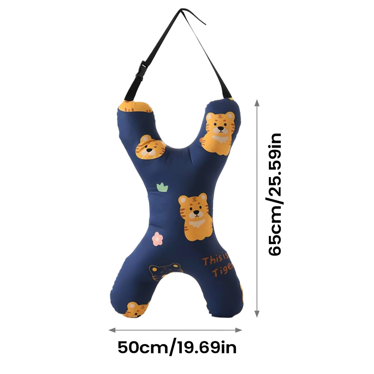 Kids Car Seat Head & Neck Pillow – Cute Plush Cartoon Support Kids Travel Pillow PLUSH Dark Blue