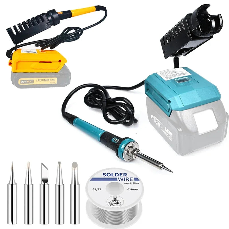 60W Cordless Soldering Iron for Makita DeWalt 20V Battery | 936 Tip Cordless Soldering Iron PLUSH