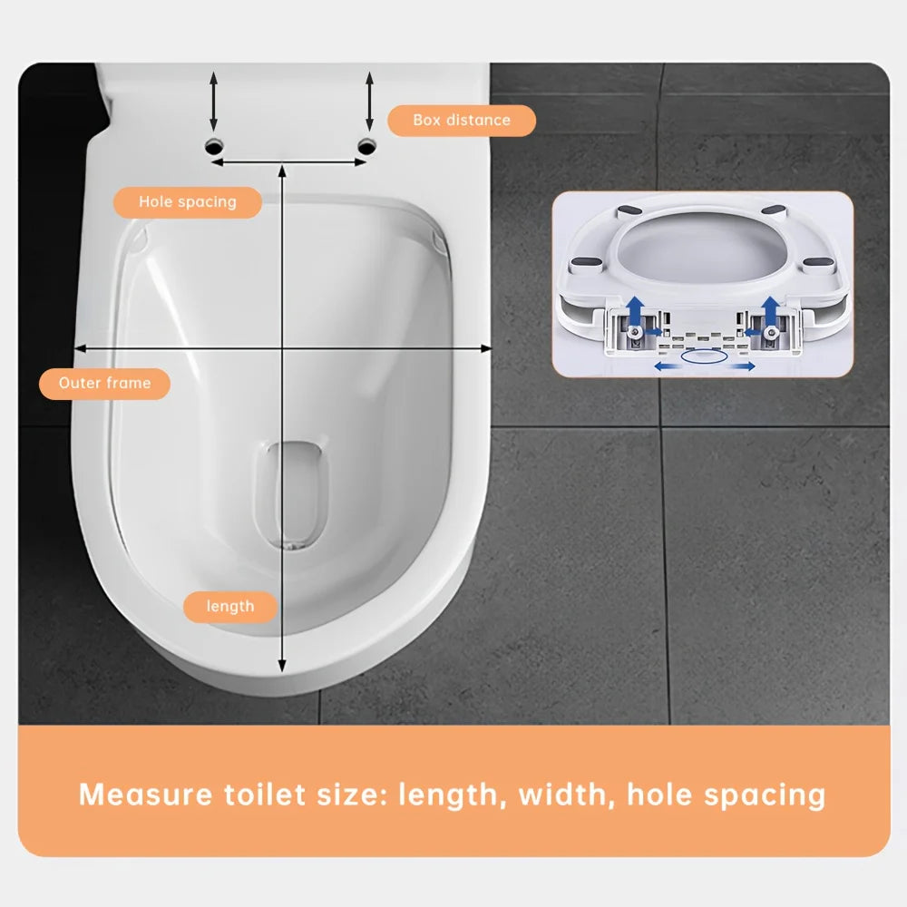 Soft Close Toilet Seat Universal Round Quick Release Plastic Soft Close Toilet Seat PLUSH