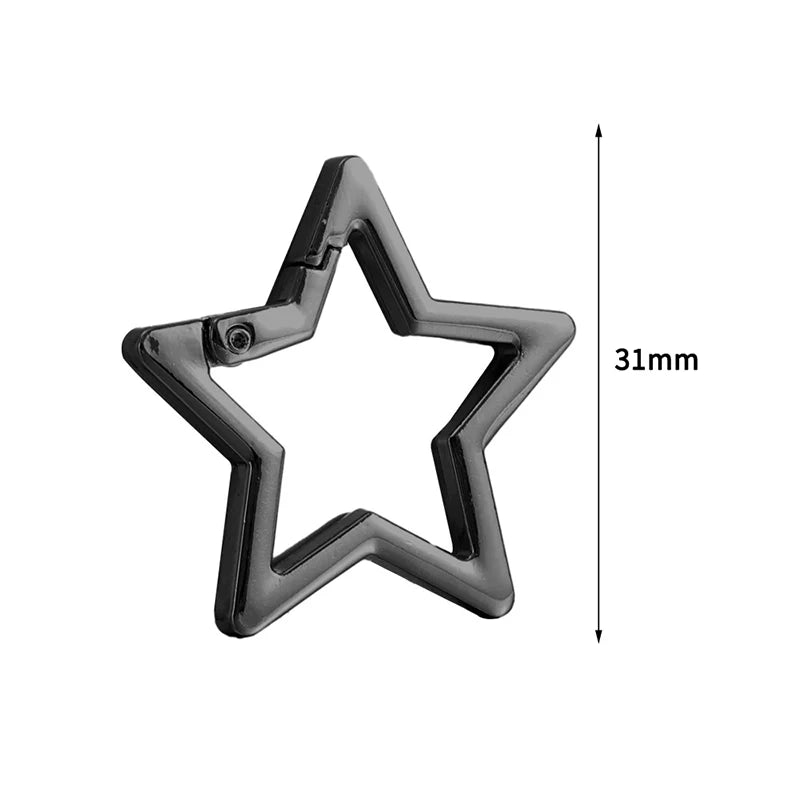 Star Hollow Spring Clasp Carabiner Clip – DIY Jewelry Connector Jewelry Clasp Connector PLUSH A9