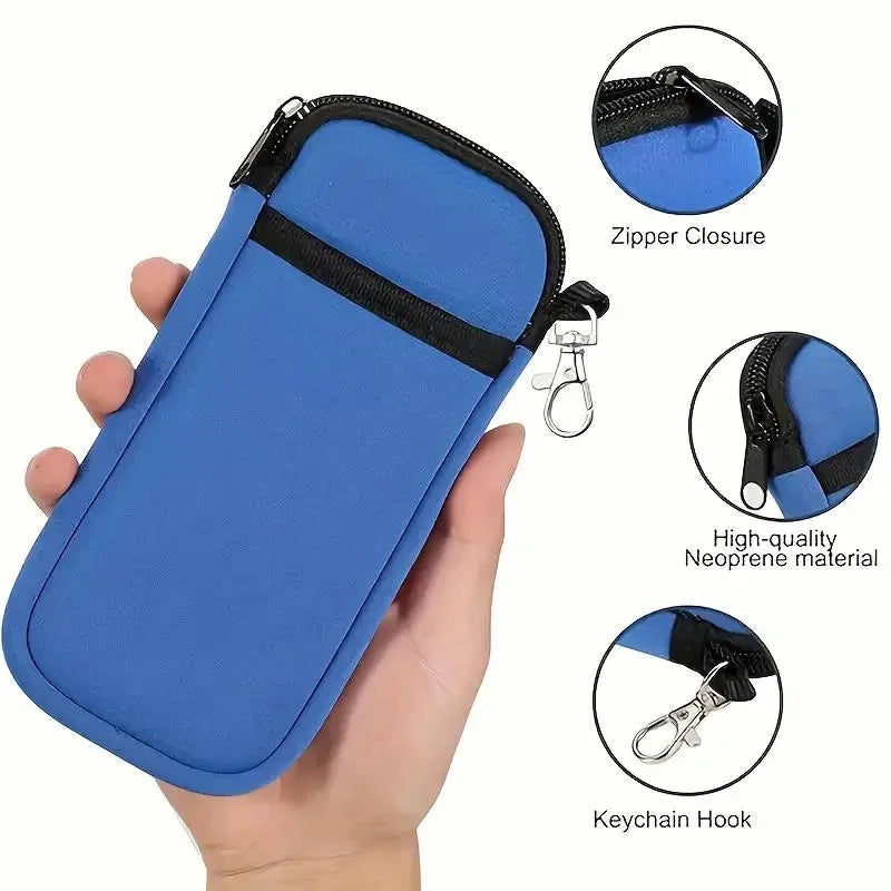 Soft Zippered Eyeglass Case with Hanging Buckle | Glasses Bag Eyeglass Storage Case PLUSH