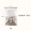 TAILI No-Pump Vacuum Storage Bags for Clothes & Blankets 3-5pc Vacuum Storage Bags PLUSH M 5 PCS